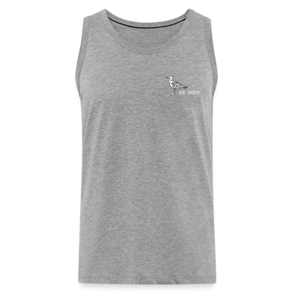 Männer Premium Tank Top - de Mööv (weiss) - Grau meliert