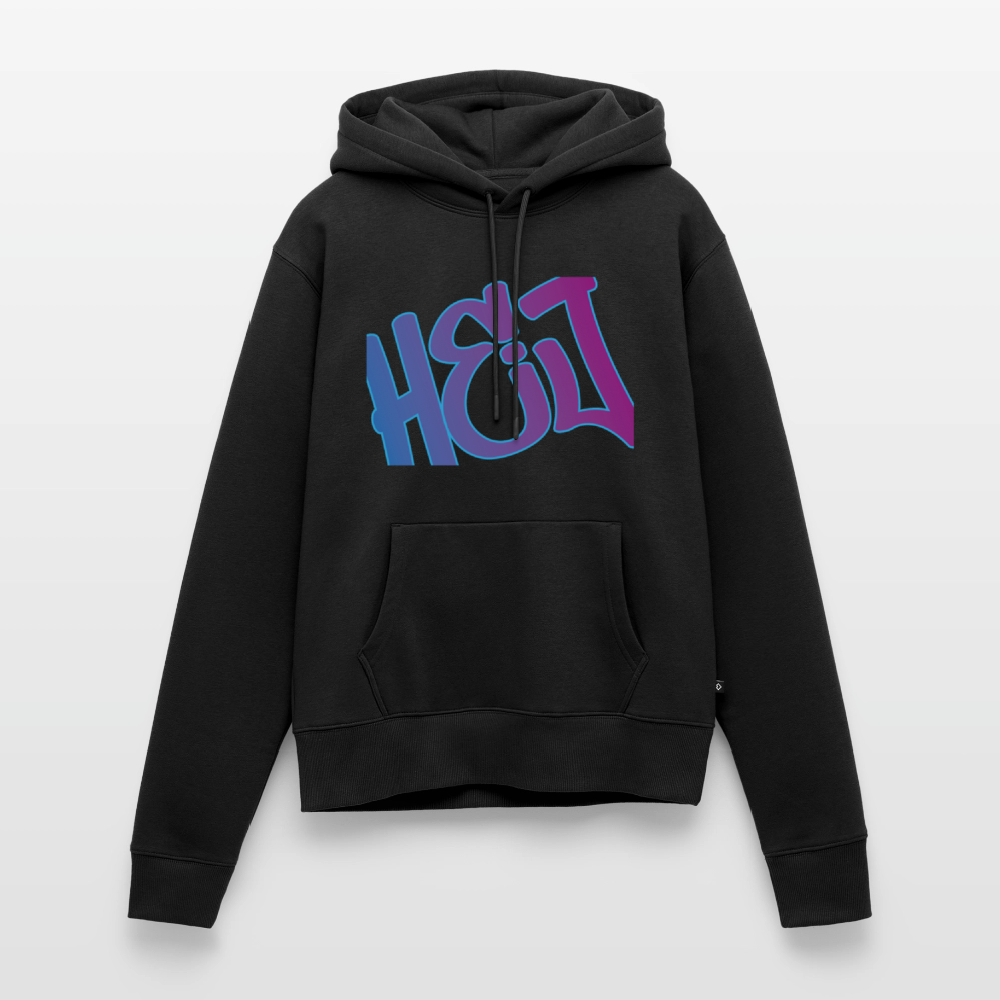 Damen Premium Hoodie - Hej - Schwarz