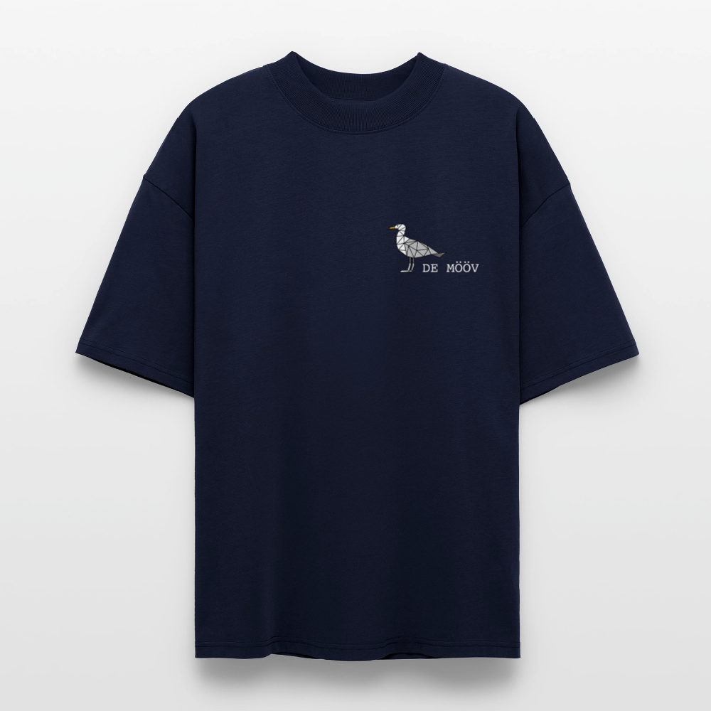 Unisex Oversize Bio-T-Shirt - de Mööv (weiss) - Navy