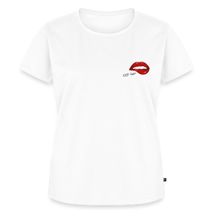 Damen Premium Bio T-Shirt - sööt Lippen - Weiß
