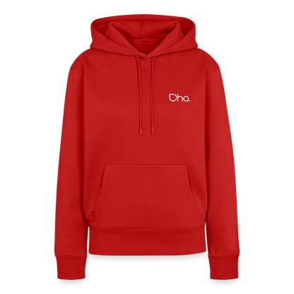 Oha (weiß) - Damen Premium Hoodie - Rot