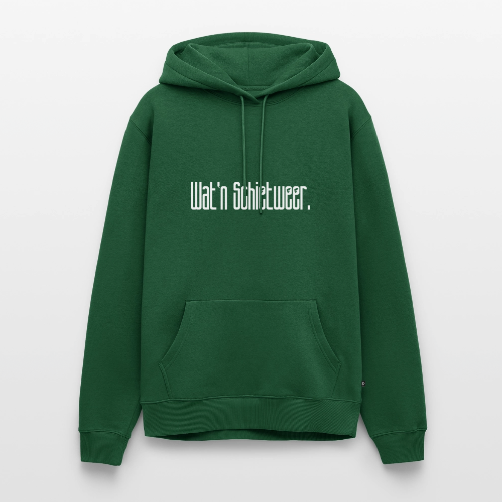 Herren Premium Hoodie - wat'n Schietweer (weiss) - Flaschengrün