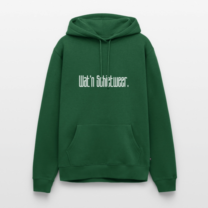 Herren Premium Hoodie - wat'n Schietweer (weiss) - Flaschengrün