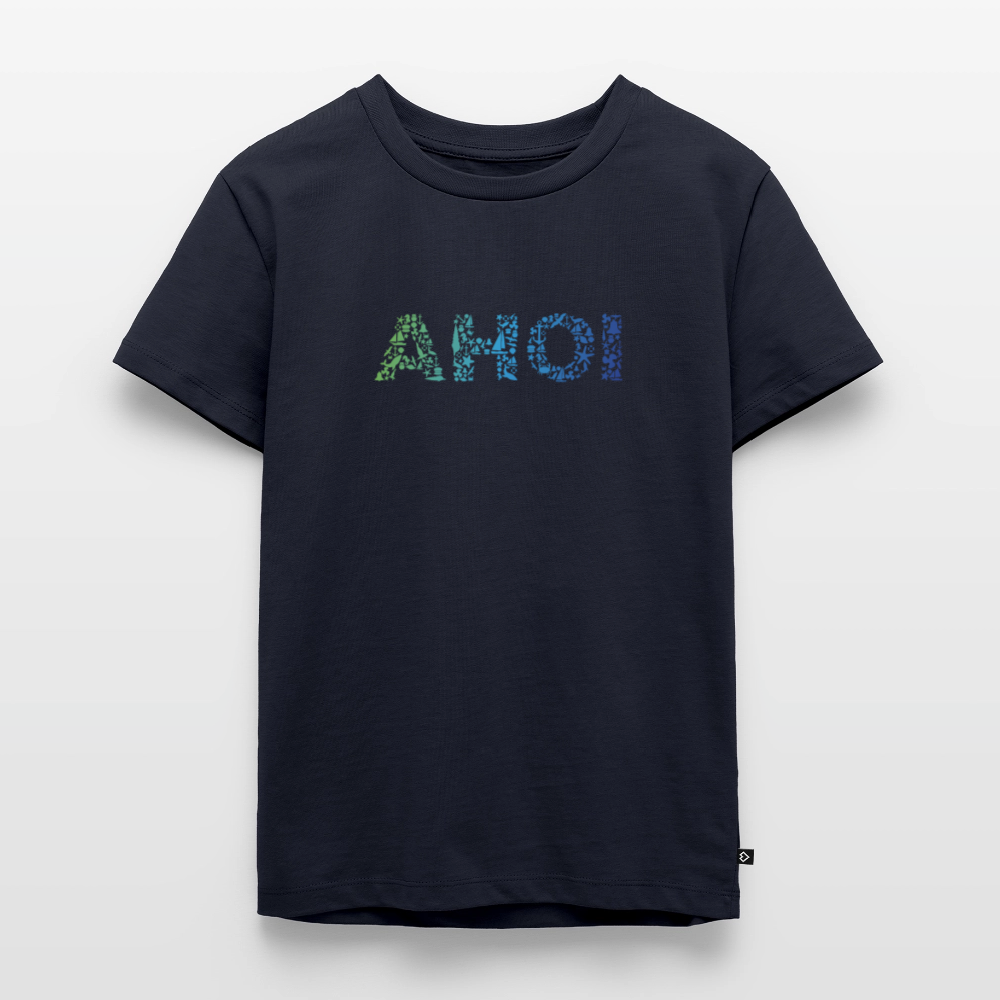 Kinder Premium T-Shirt - Ahoi doodles - Navy