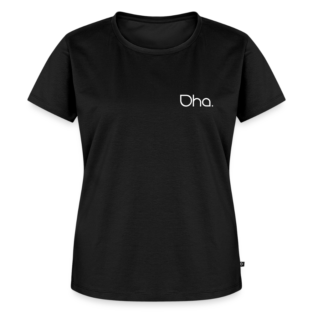 Oha (weiß) - Damen Premium Bio T-Shirt - Schwarz