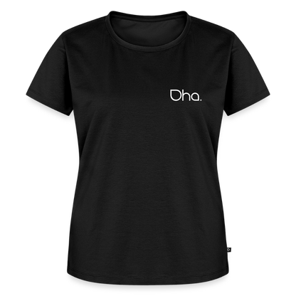 Oha (weiß) - Damen Premium Bio T-Shirt - Schwarz