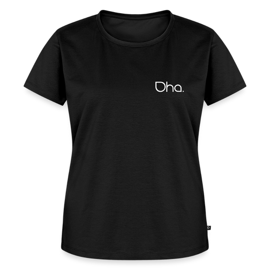 Oha (weiß) - Damen Premium Bio T-Shirt - Schwarz