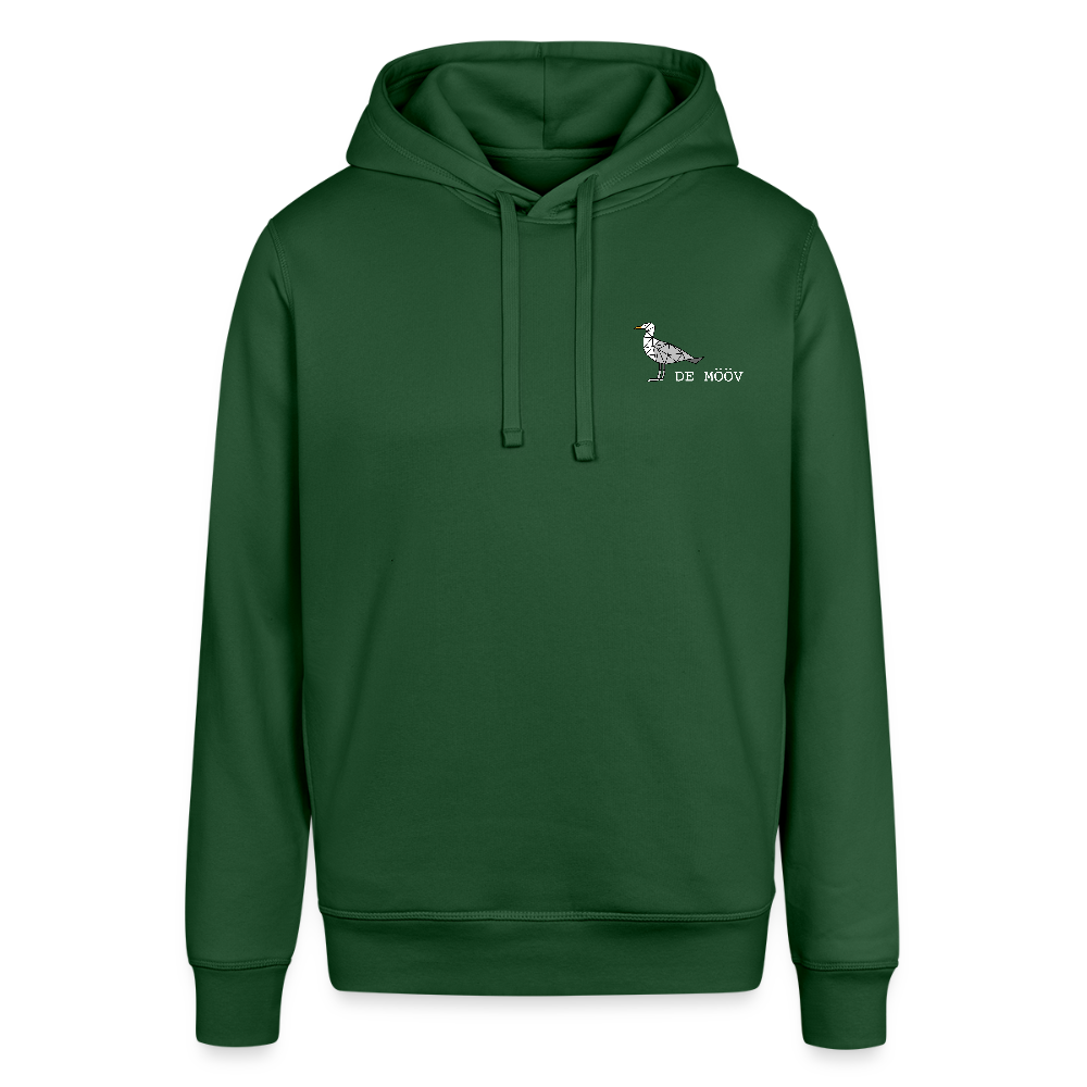 Unisex Bio-Hoodi - de Mööv (weiss) - Flaschengrün