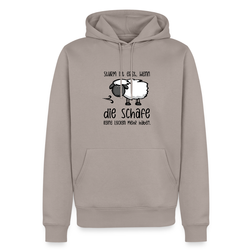 Herren Premium Hoodie - Schaf - Taupe