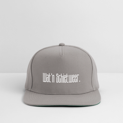 Snapback Cap - wat'n Schietweer (weiss) - Graphit/Graphit