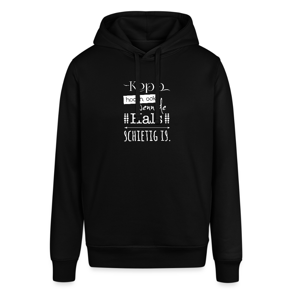 Unisex Bio-Hoodie - Kopp hooch (weiss) - Schwarz