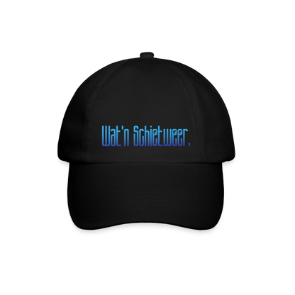 Baseballkappe - wat'n Schietweer - Schwarz/Schwarz