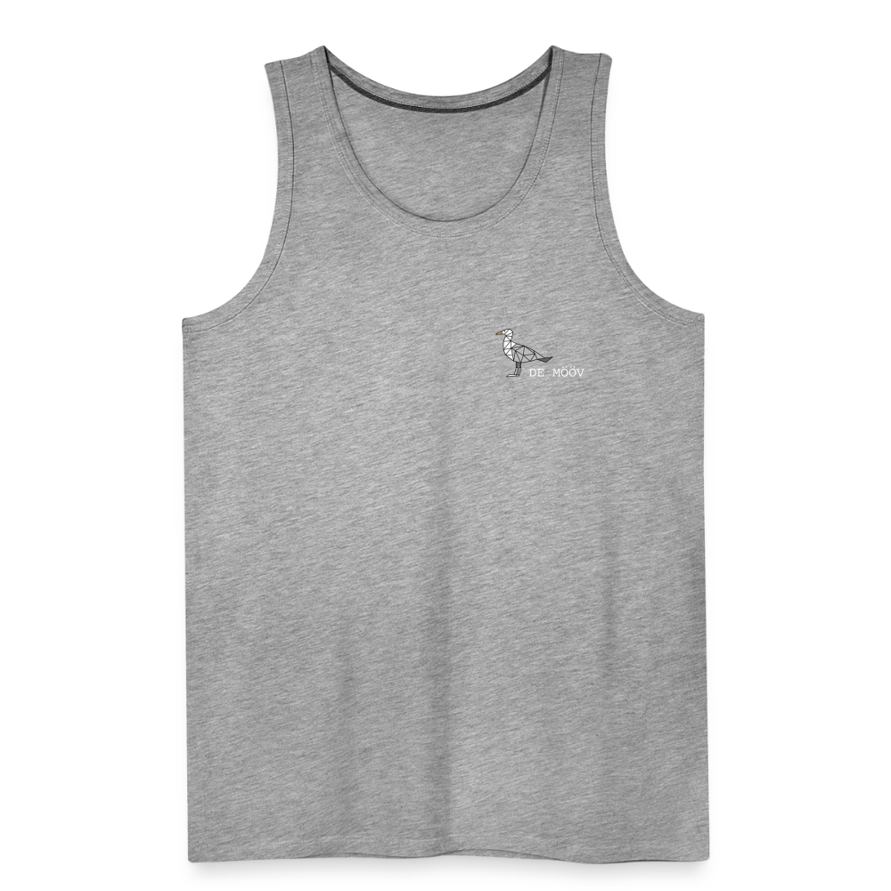 Männer Premium Tank Top - de Mööv (weiss) - Grau meliert