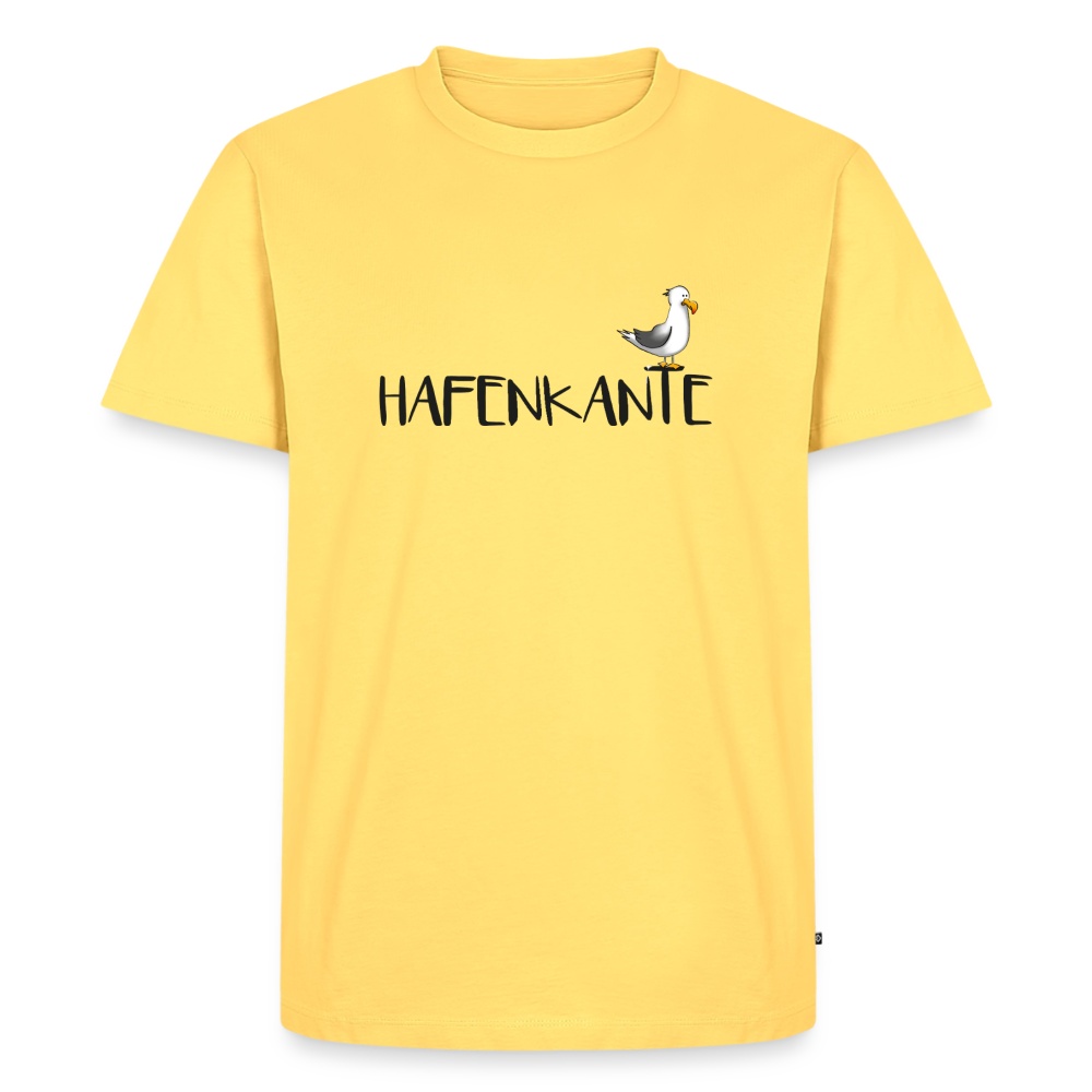 Hafenkante - Herren Premium Bio T-Shirt - Pastellgelb
