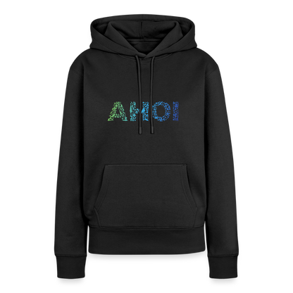 Damen Premium Hoodie - Ahoi doodles - Schwarz