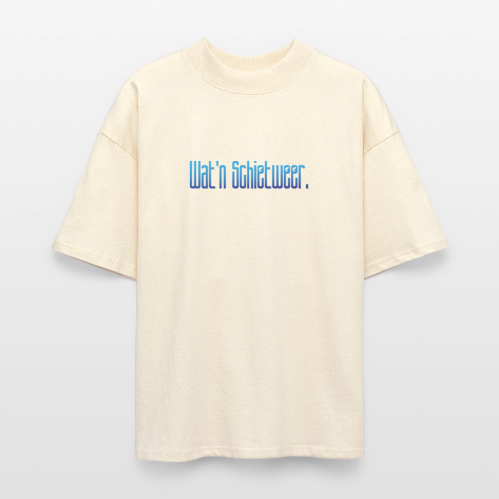 Unisex Oversize Bio-T-Shirt - wat'n Schietweer - Weißgrau