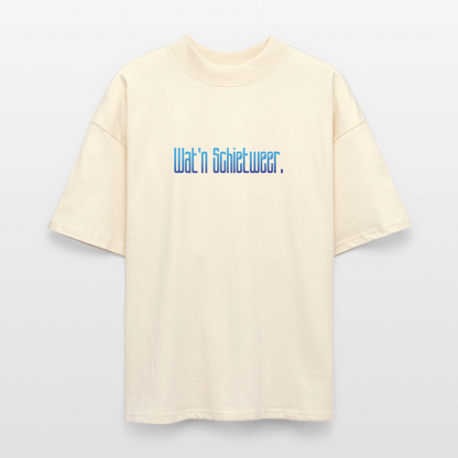 Unisex Oversize Bio-T-Shirt - wat'n Schietweer - Weißgrau