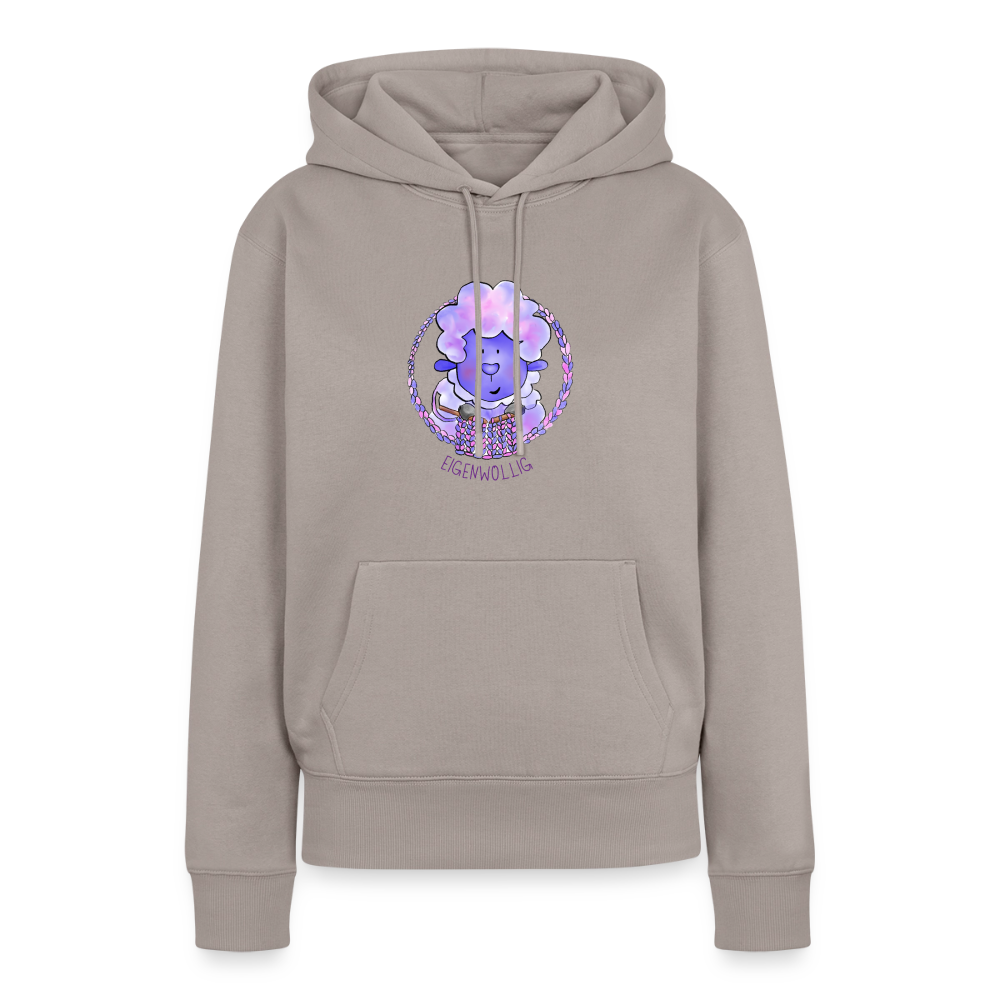 Frauen Premium Hoodie - Eigenwollig - Taupe