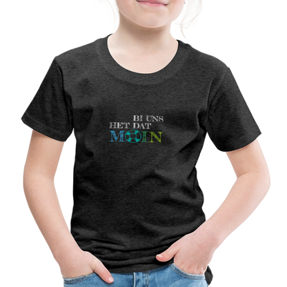Kinder Premium T-Shirt - Bi uns het dat Moin (weiss) - Anthrazit