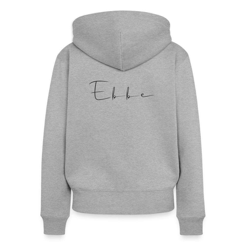 Ebbe - Damen Premium Kapuzenjacke - Grau meliert
