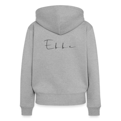 Ebbe - Damen Premium Kapuzenjacke - Grau meliert