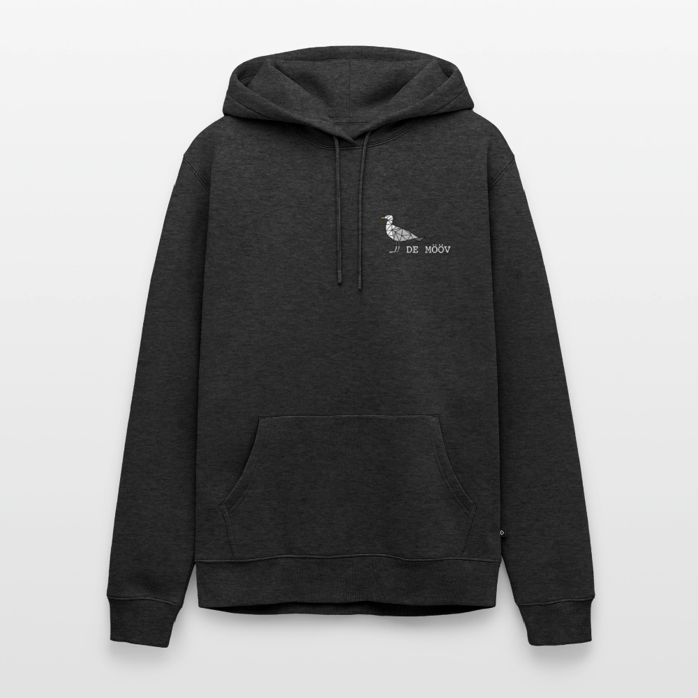 Herren Premium Hoodie - de Mööv (weiss) - Anthrazit meliert