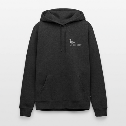 Herren Premium Hoodie - de Mööv (weiss) - Anthrazit meliert