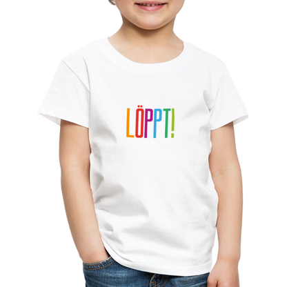 Kinder Premium T-Shirt - Löppt! - Weiß