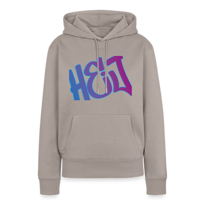 Damen Premium Hoodie - Hej - Taupe