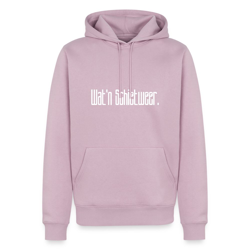 Herren Premium Hoodie - wat'n Schietweer (weiss) - Altrosa