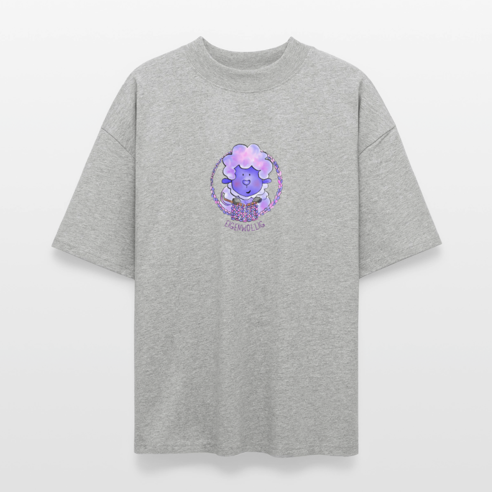Unisex Oversized Bio T-Shirt - Eigenwollig - Grau meliert