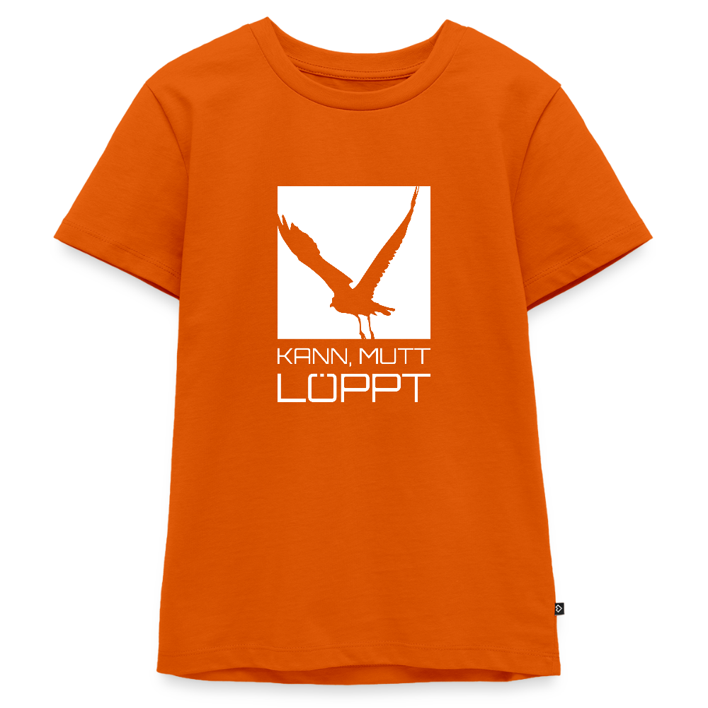 Teenager Premium T-Shirt - Kann, mutt, löppt (weiss) - Orange 