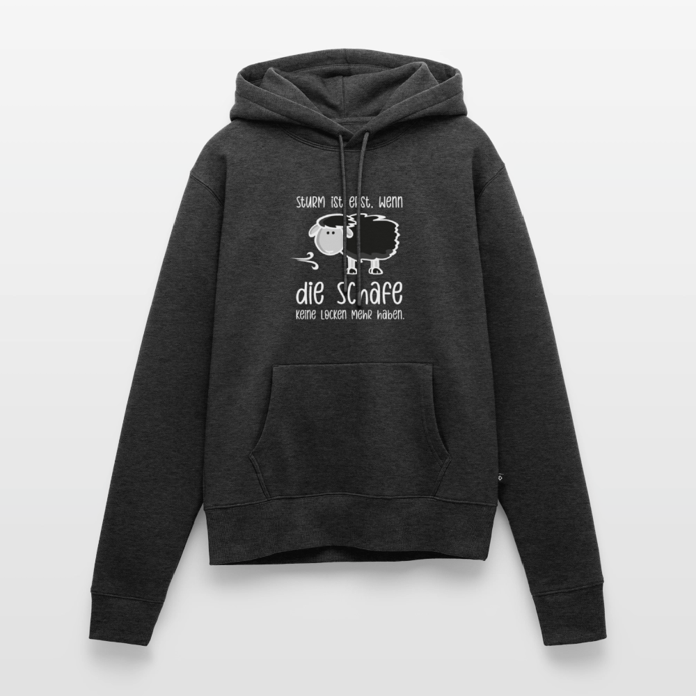 Damen Premium Hoodie - Schaf (weiss) - Anthrazit meliert