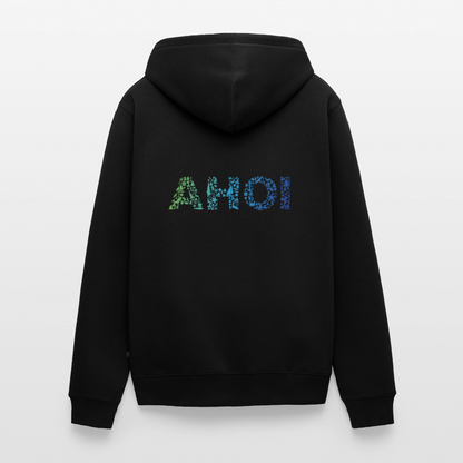 Herren Premium Kapuzenjacke - Ahoi doodles - Schwarz