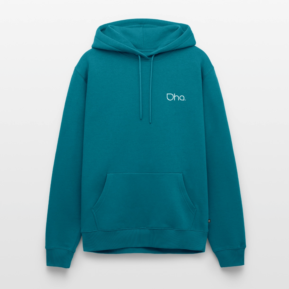 Oha (weiß) - Herren Premium Hoodie - Petrol