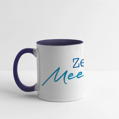 Panoramatasse - Zeit für Meerchen - Weiß/Kobaltblau