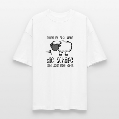 Unisex Oversize Bio-T-Shirt - Schaf - Weiß