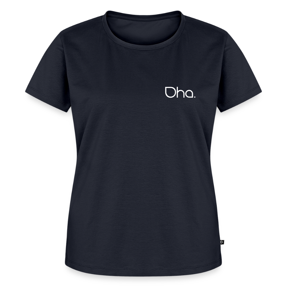 Oha (weiß) - Damen Premium Bio T-Shirt - Navy