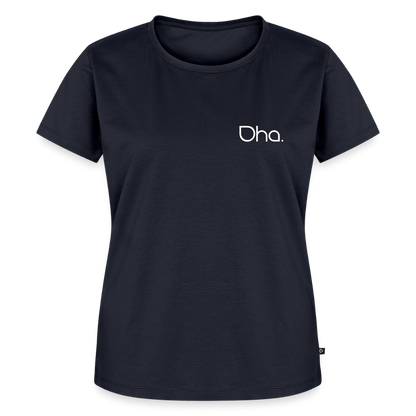 Oha (weiß) - Damen Premium Bio T-Shirt - Navy