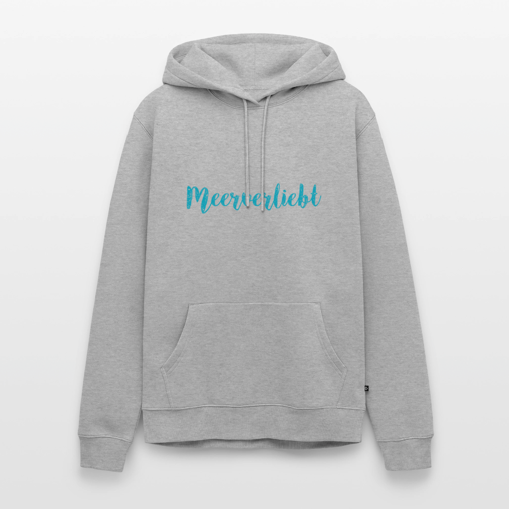 Herren Premium Hoodie - Meeverliebt - Grau meliert