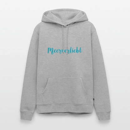 Herren Premium Hoodie - Meeverliebt - Grau meliert