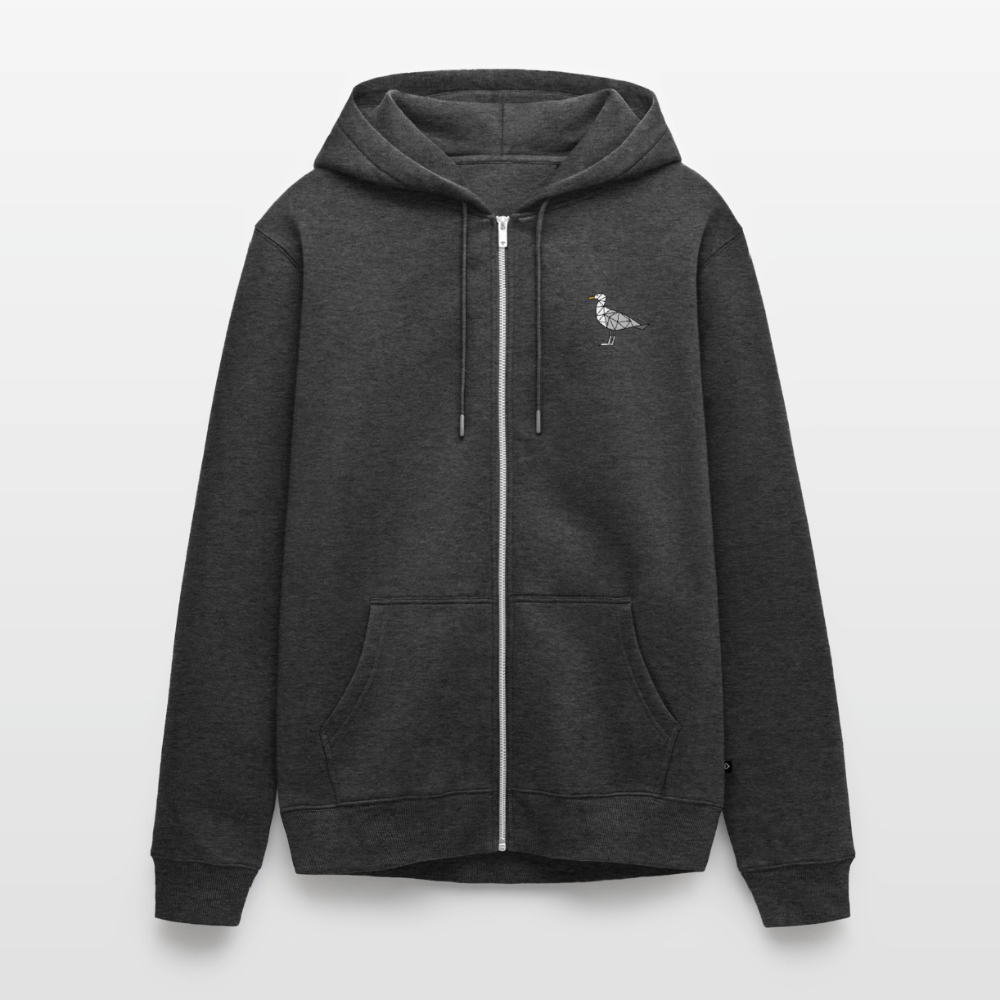 Möwe - Herren Premium Kapuzenjacke - Anthrazit meliert