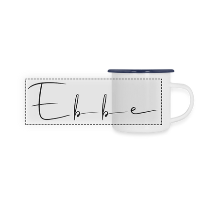 Ebbe - Panorama Emaille-Tasse - Weiß/Blau