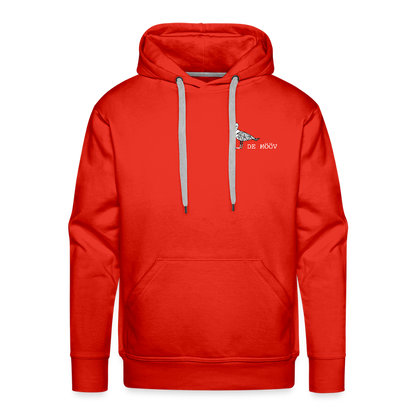 Herren Premium Hoodie - de Mööv (weiss) - Rot