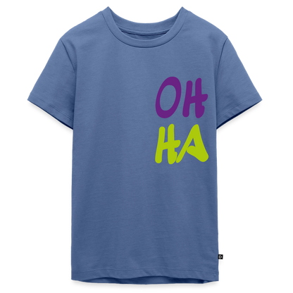 Teenager Premium T-Shirt "Oh ha" - Taubenblau