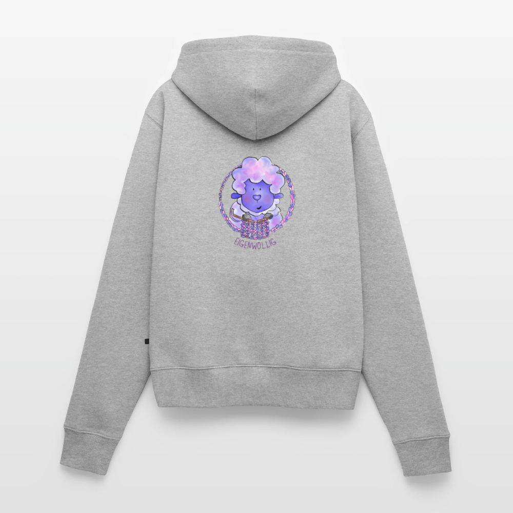 Frauen Premium Kapuzenjacke - Eigenwollig - Grau meliert