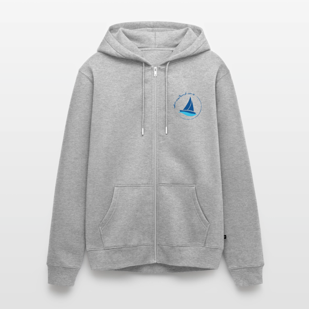 Küstenzeit - Herren Premium Kapuzenjacke - Grau meliert