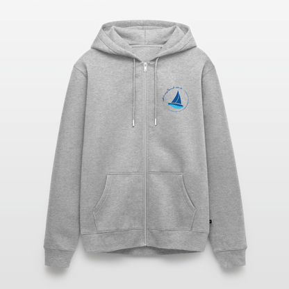 Küstenzeit - Herren Premium Kapuzenjacke - Grau meliert