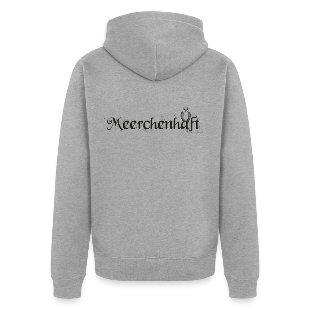 Meerchenhaft Herren Premium Kapuzenjacke im nordischen Stil - Grau meliert