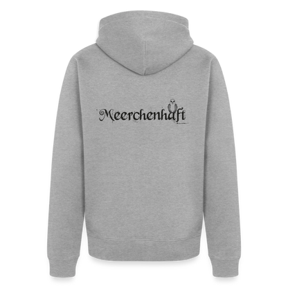 Meerchenhaft Herren Premium Kapuzenjacke im nordischen Stil - Grau meliert